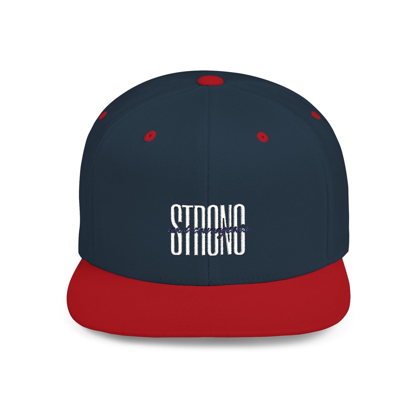 Strong and Courageous Flat Bill Snapback Cap