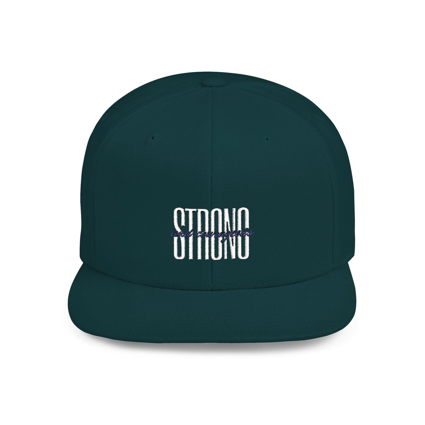 Strong and Courageous Flat Bill Snapback Cap
