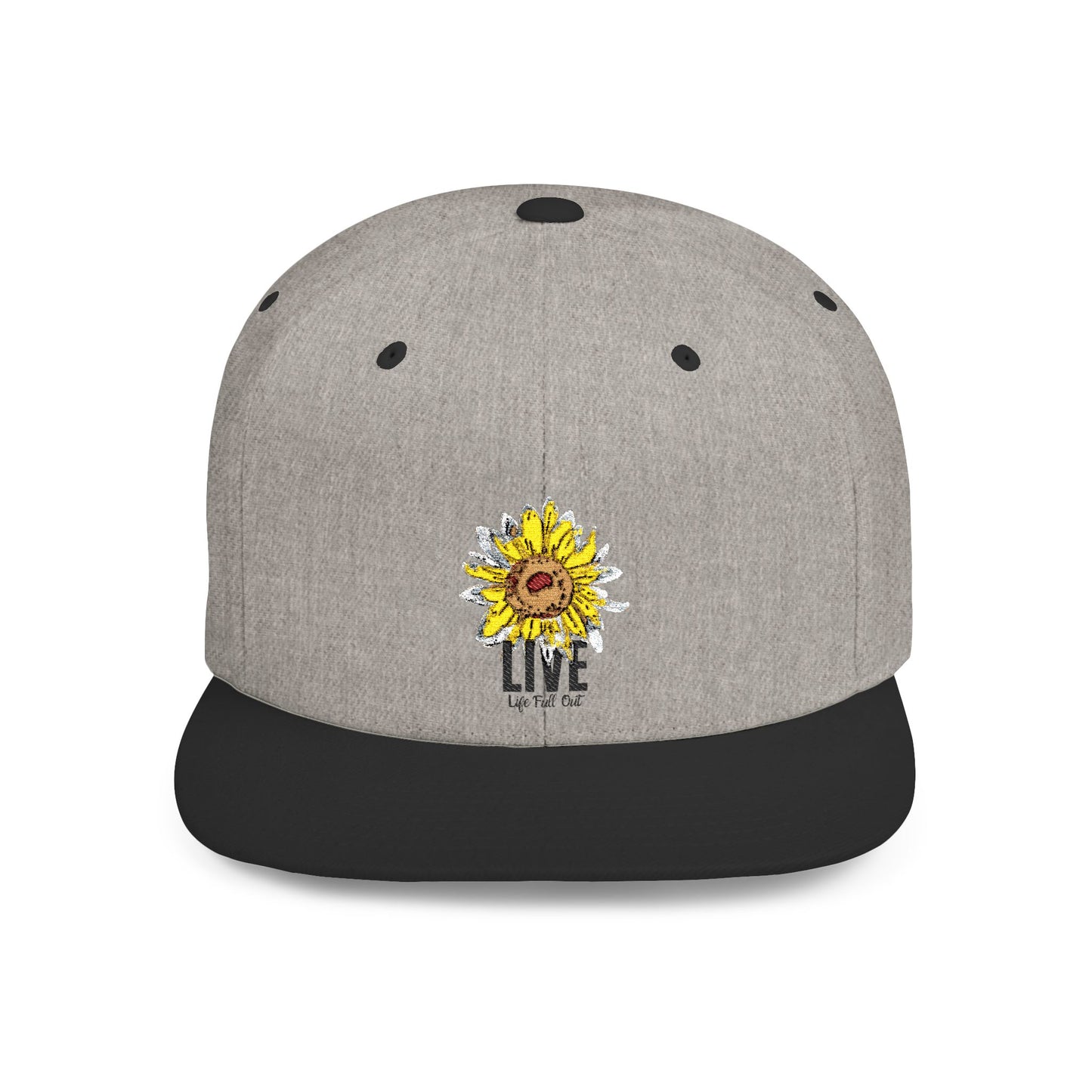 LLFO! Sunflower Flat Bill Snapback Cap
