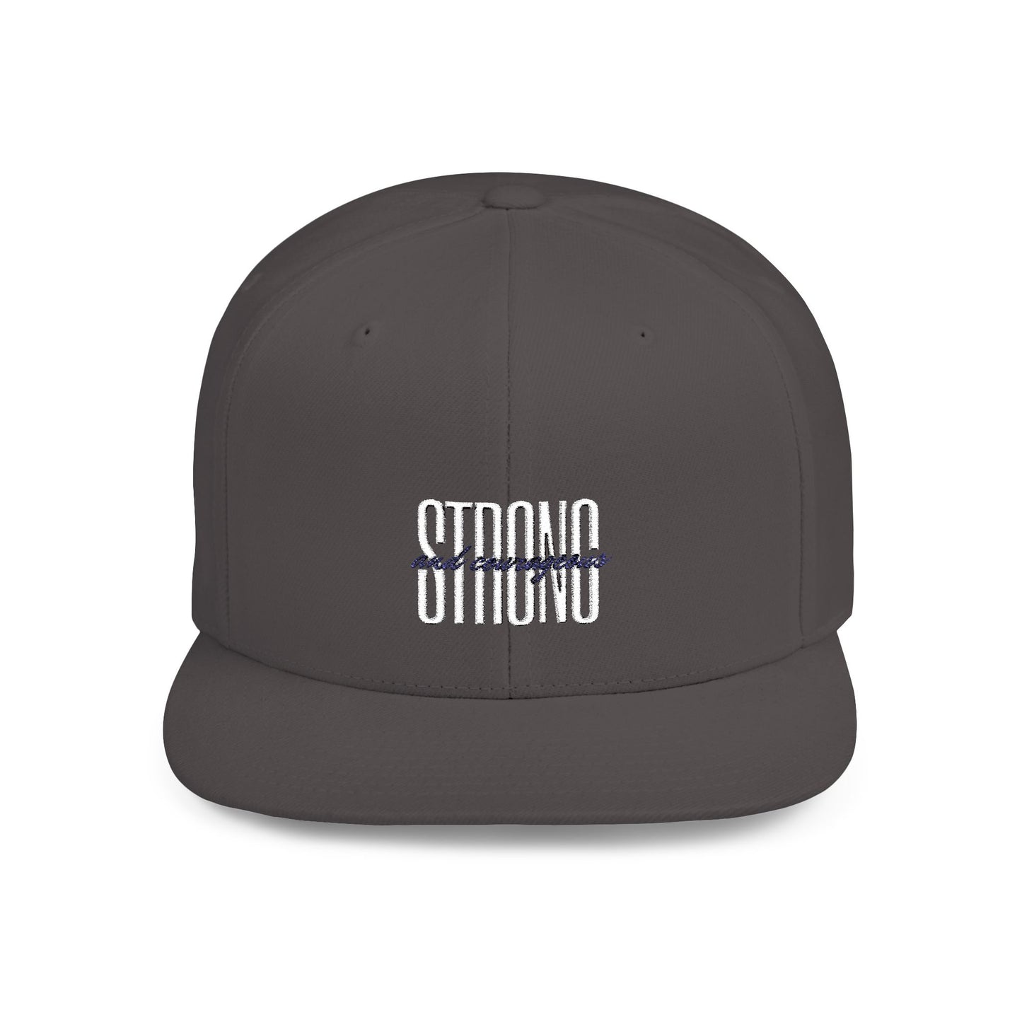 Strong and Courageous Flat Bill Snapback Cap