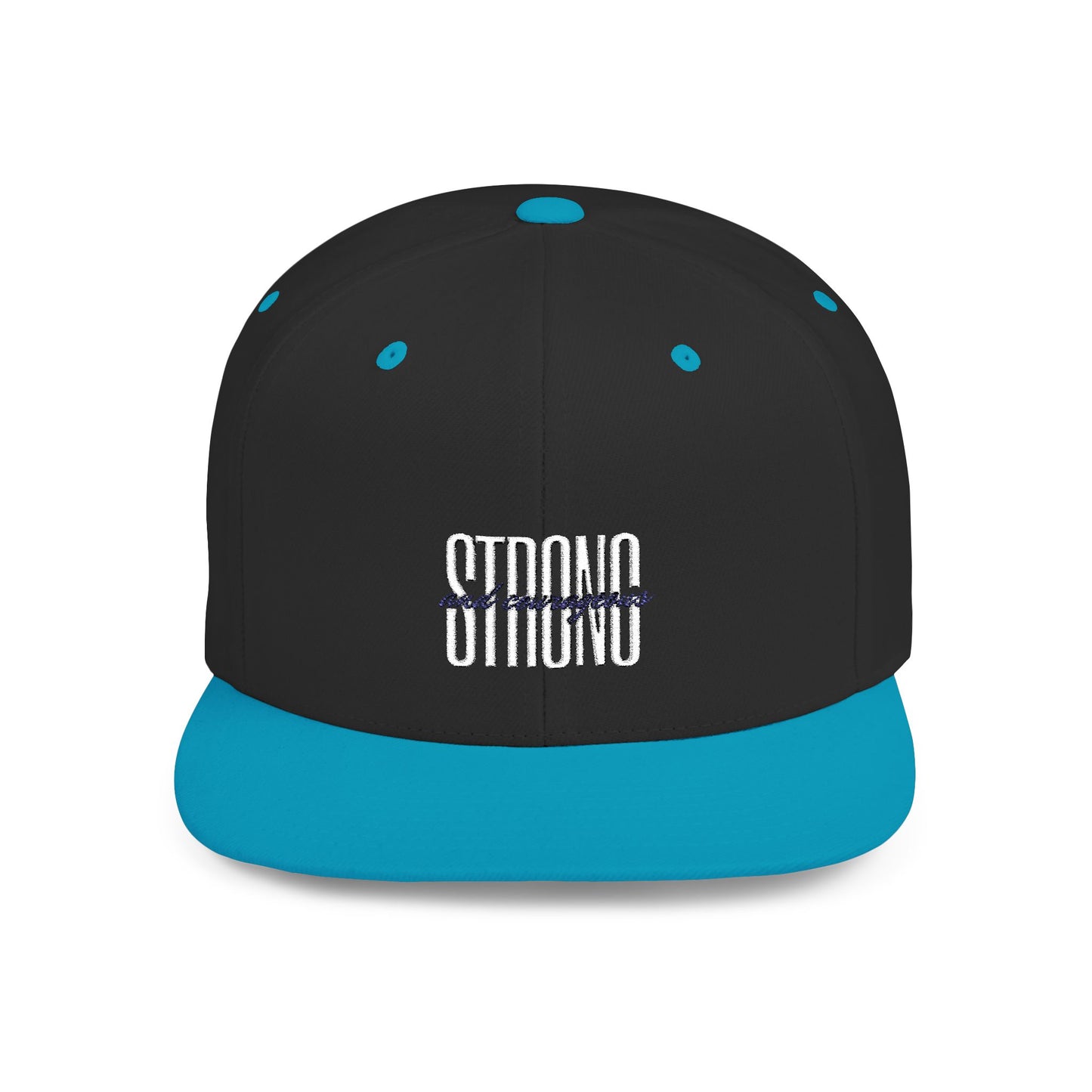 Strong and Courageous Flat Bill Snapback Cap