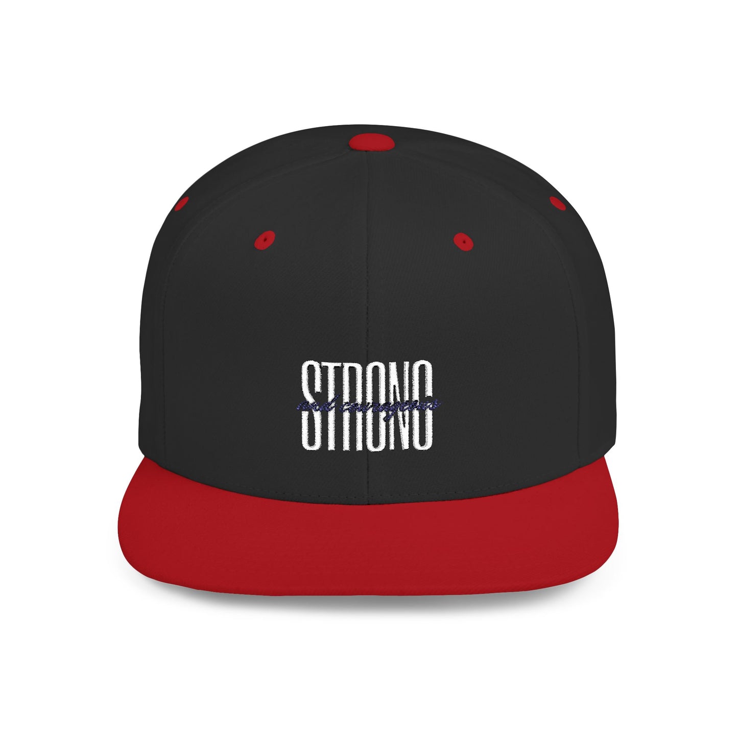 Strong and Courageous Flat Bill Snapback Cap