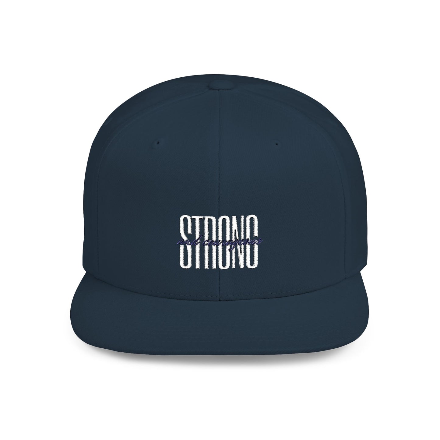 Strong and Courageous Flat Bill Snapback Cap