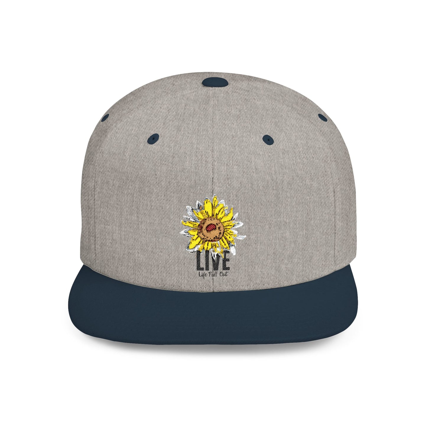 LLFO! Sunflower Flat Bill Snapback Cap