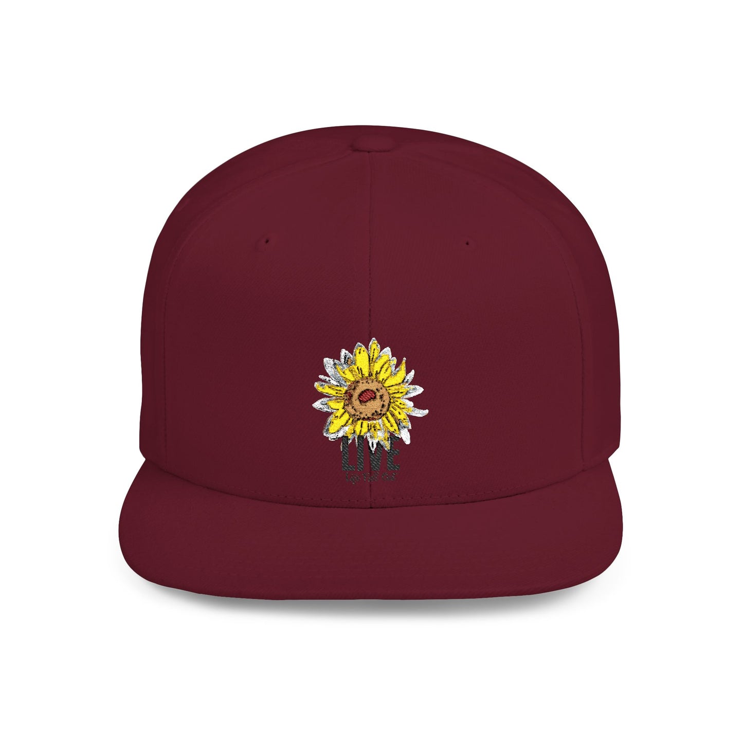 LLFO! Sunflower Flat Bill Snapback Cap