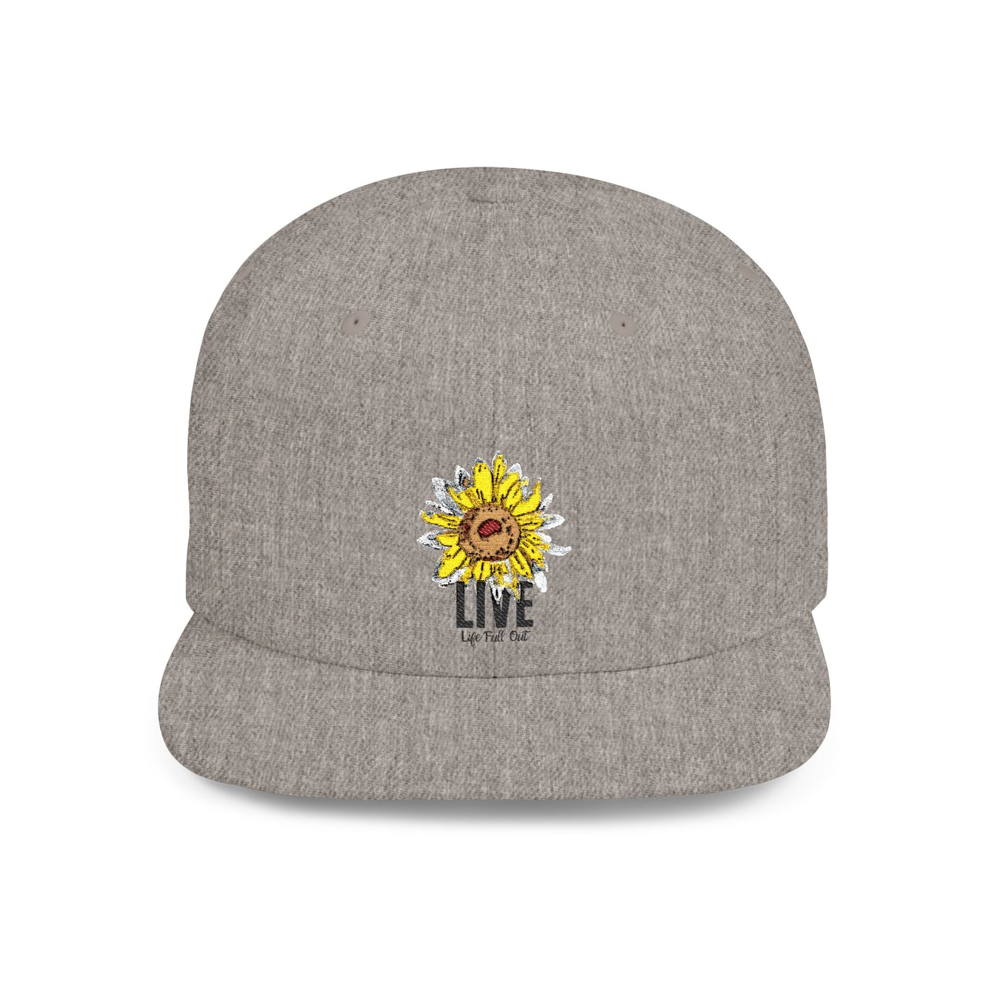 LLFO! Sunflower Flat Bill Snapback Cap