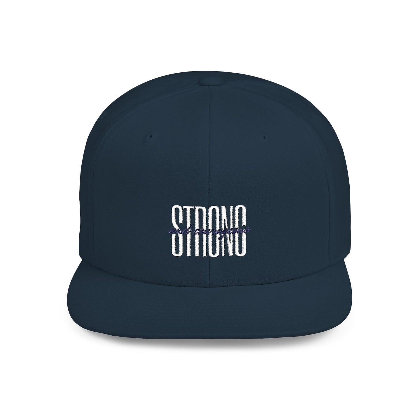 Strong and Courageous Flat Bill Snapback Cap