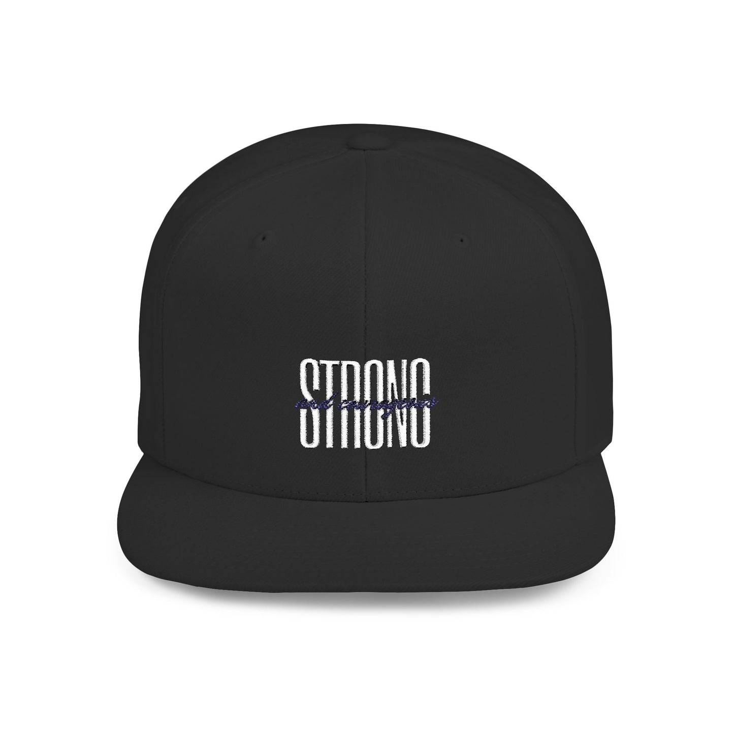 Strong and Courageous Flat Bill Snapback Cap