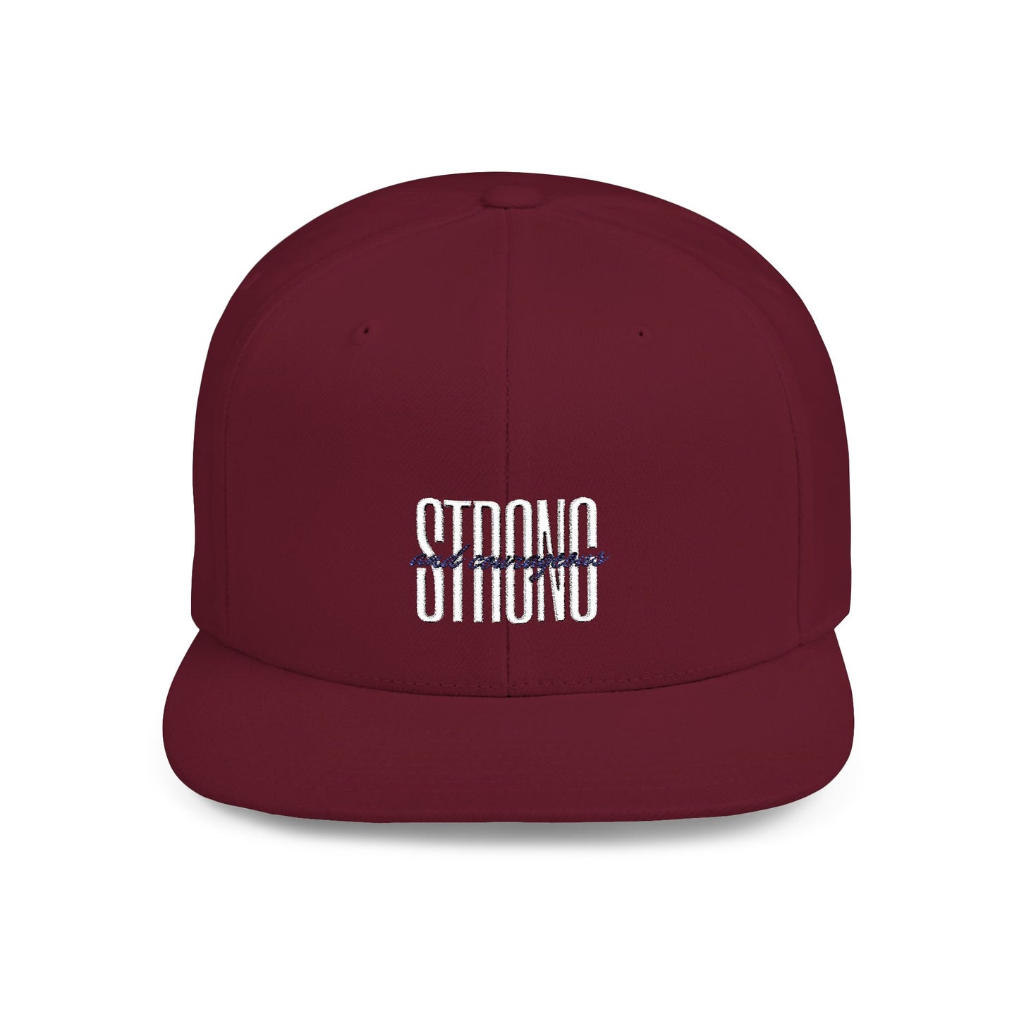 Strong and Courageous Flat Bill Snapback Cap