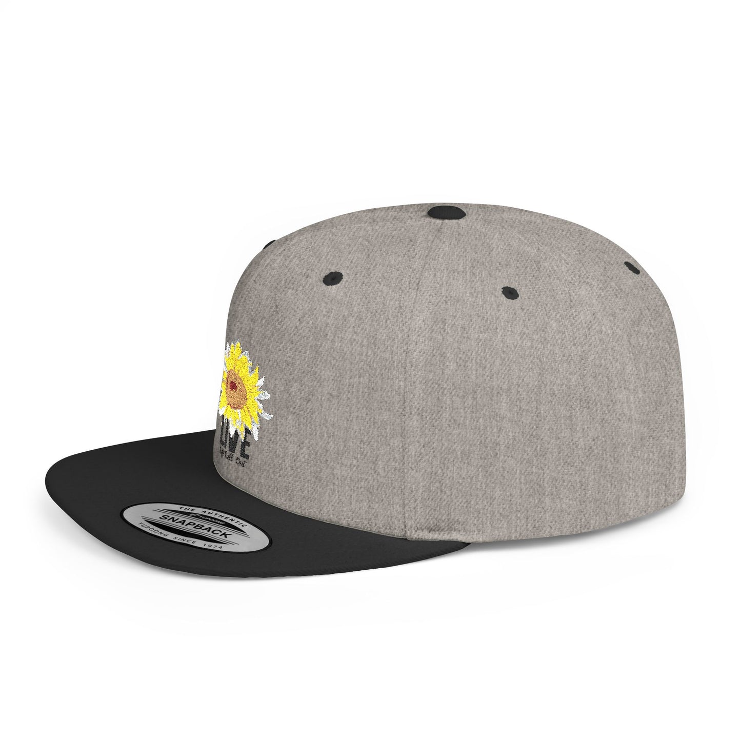 LLFO! Sunflower Flat Bill Snapback Cap
