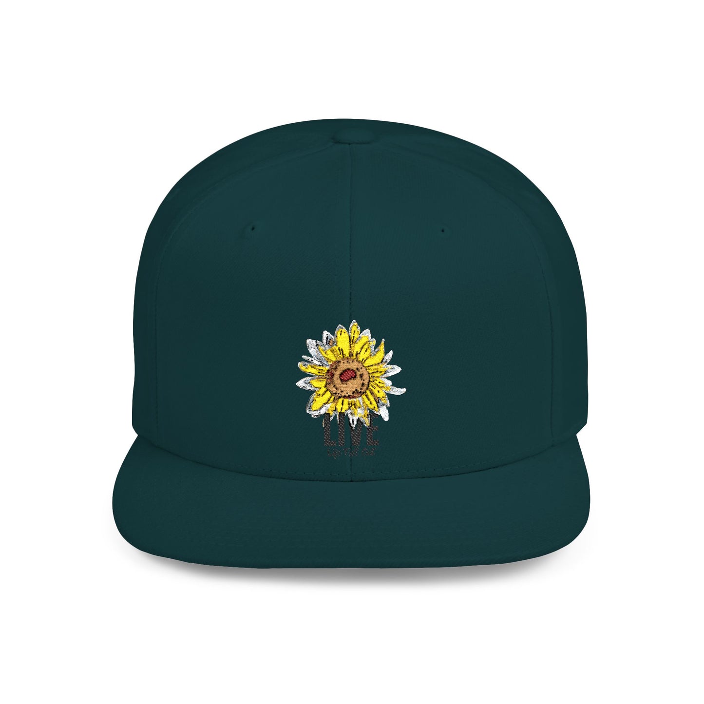 LLFO! Sunflower Flat Bill Snapback Cap