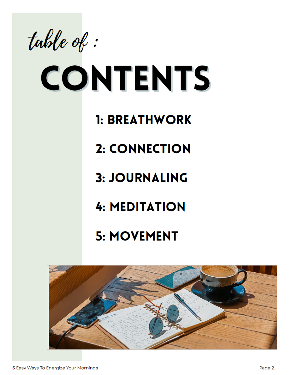 5 Easy Ways To Energize Your Mornings eBook