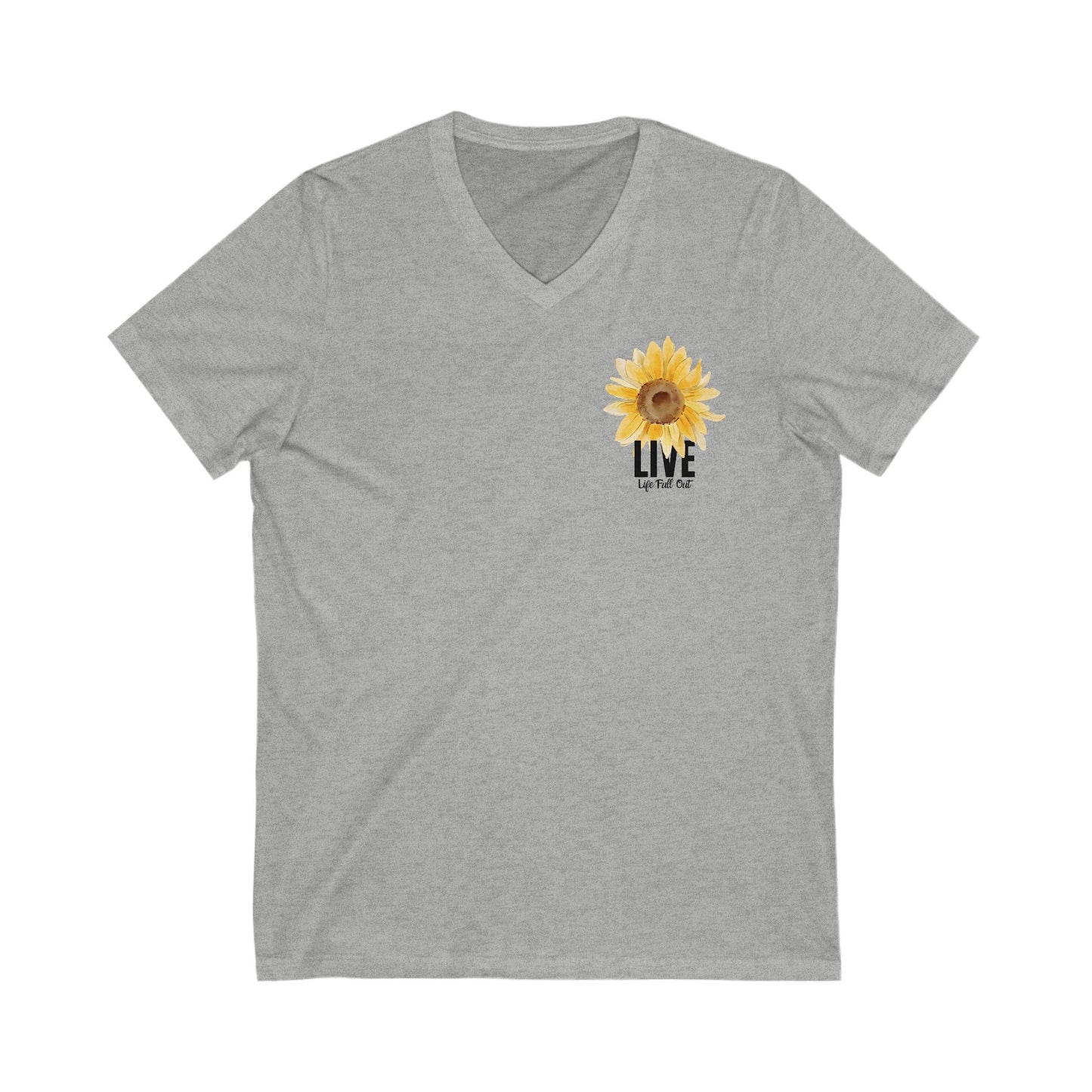 LLFO! Sunflower Unisex V-Neck T-Shirt