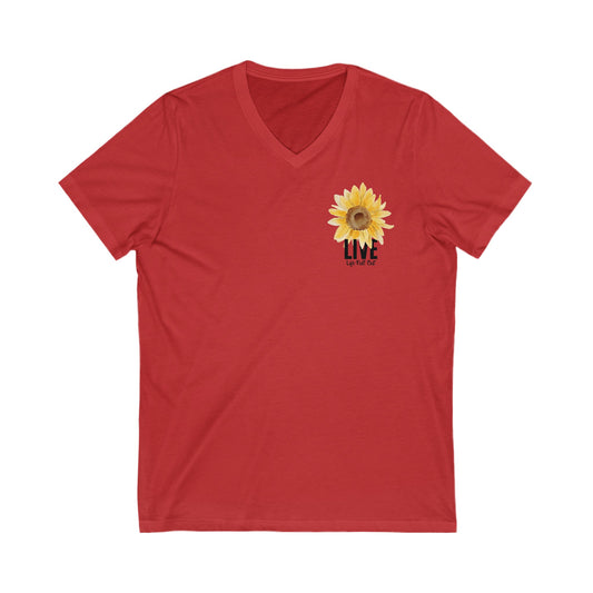 LLFO! Sunflower Unisex V-Neck T-Shirt