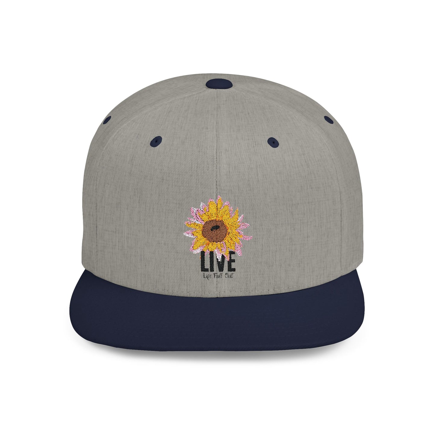 LLFO! Sunflower Flat Bill Snapback Cap