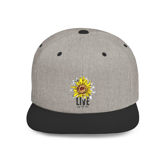 LLFO! Sunflower Flat Bill Snapback Cap