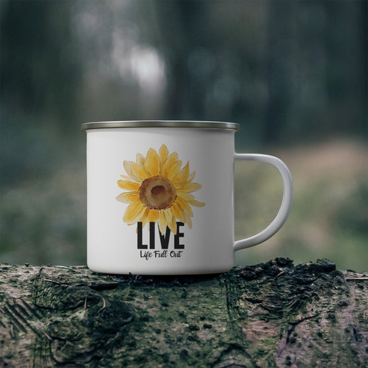 LLFO! Sunflower Enamel Mug