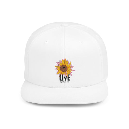 LLFO! Sunflower Flat Bill Snapback Cap