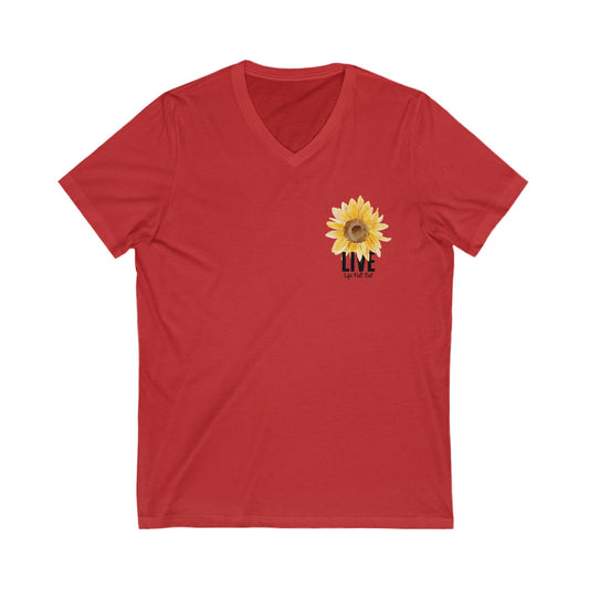 LLFO! Sunflower Unisex V-Neck T-Shirt