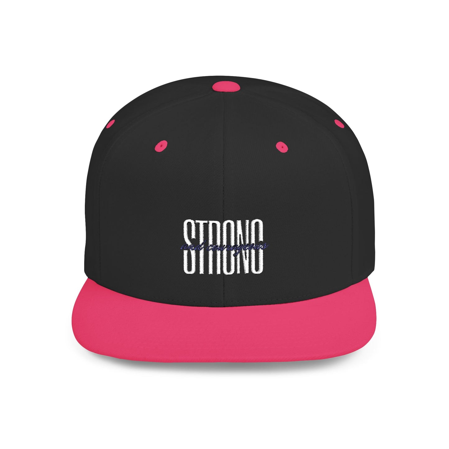 Strong and Courageous Flat Bill Snapback Cap