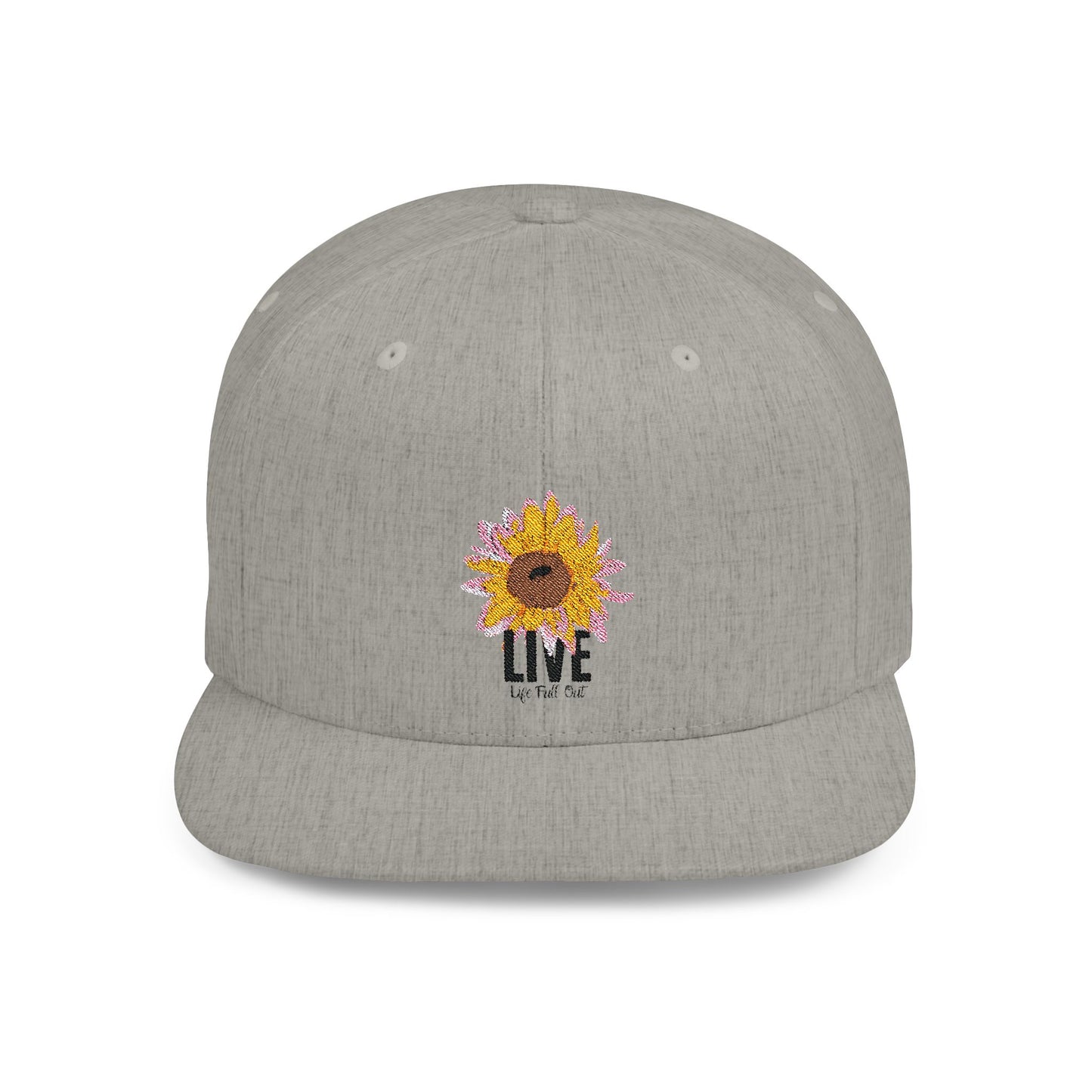 LLFO! Sunflower Flat Bill Snapback Cap