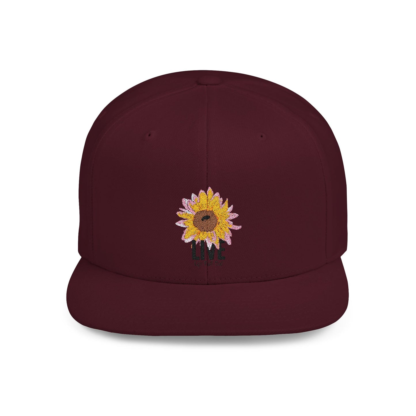 LLFO! Sunflower Flat Bill Snapback Cap