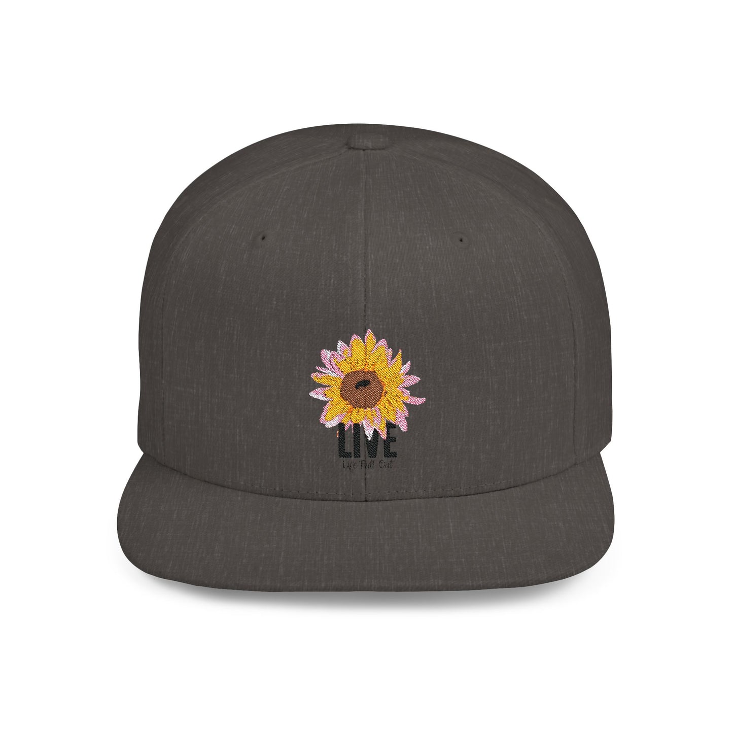 LLFO! Sunflower Flat Bill Snapback Cap