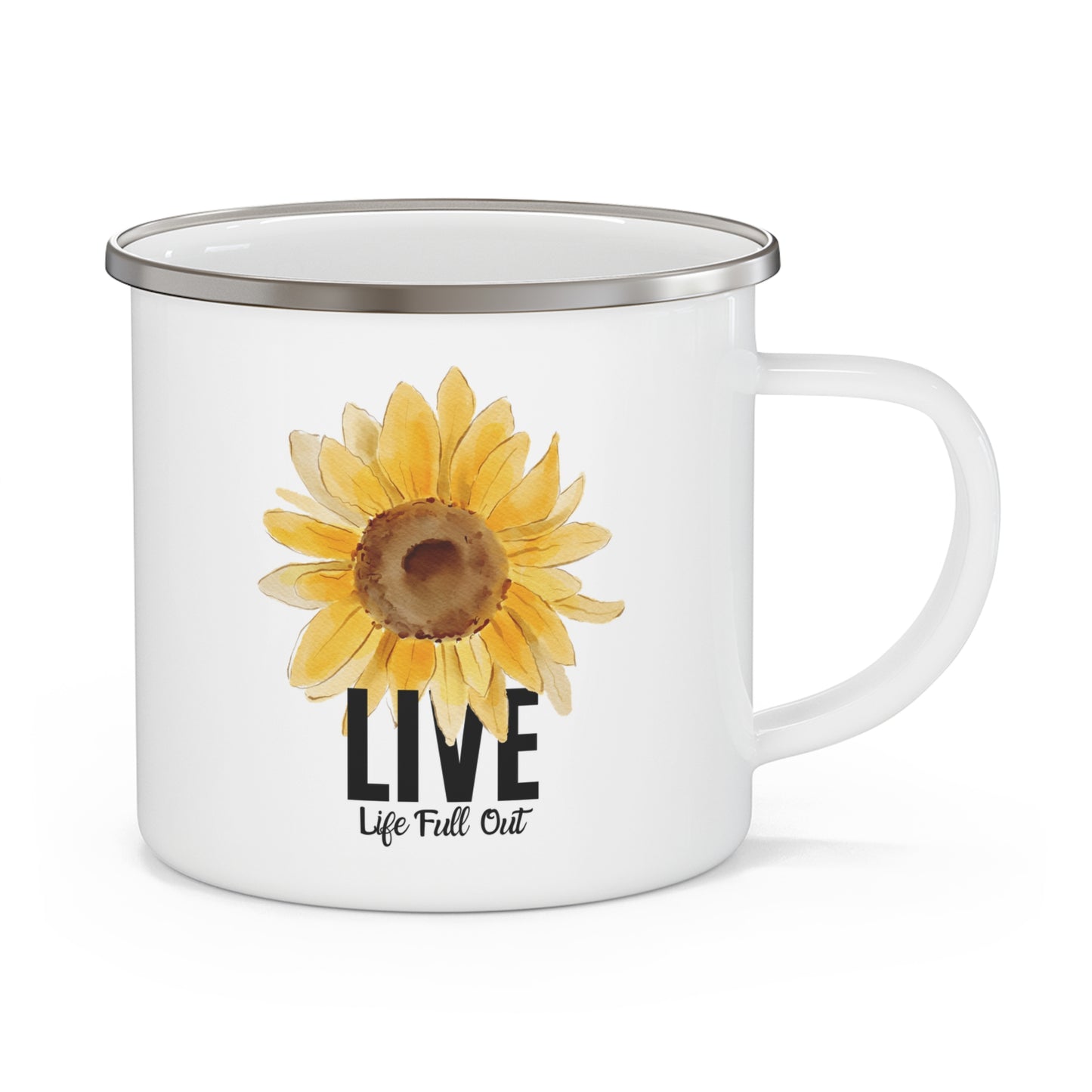 LLFO! Sunflower Enamel Mug