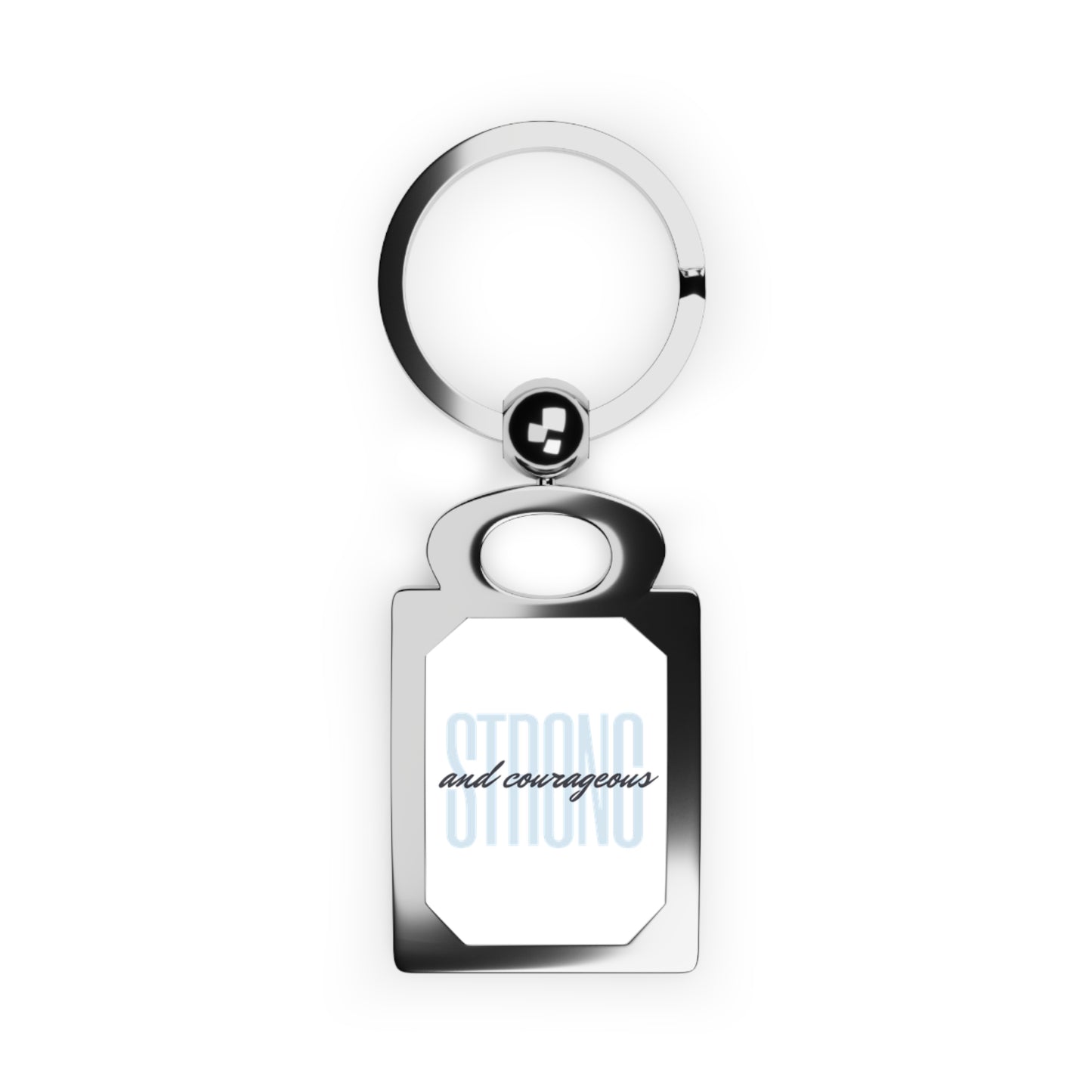 Strong and Courageous Photo Keyring